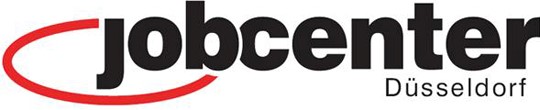 Das Logo des Jobcenters ist zu sehen. Die ersten drei Buchstaben sind mit einem roten Kreis eingereist. 