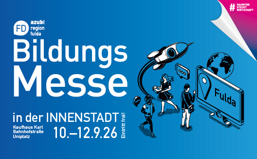 Ankündigung Bildungsmesse Fulda vom 10. bis 12. September 2026