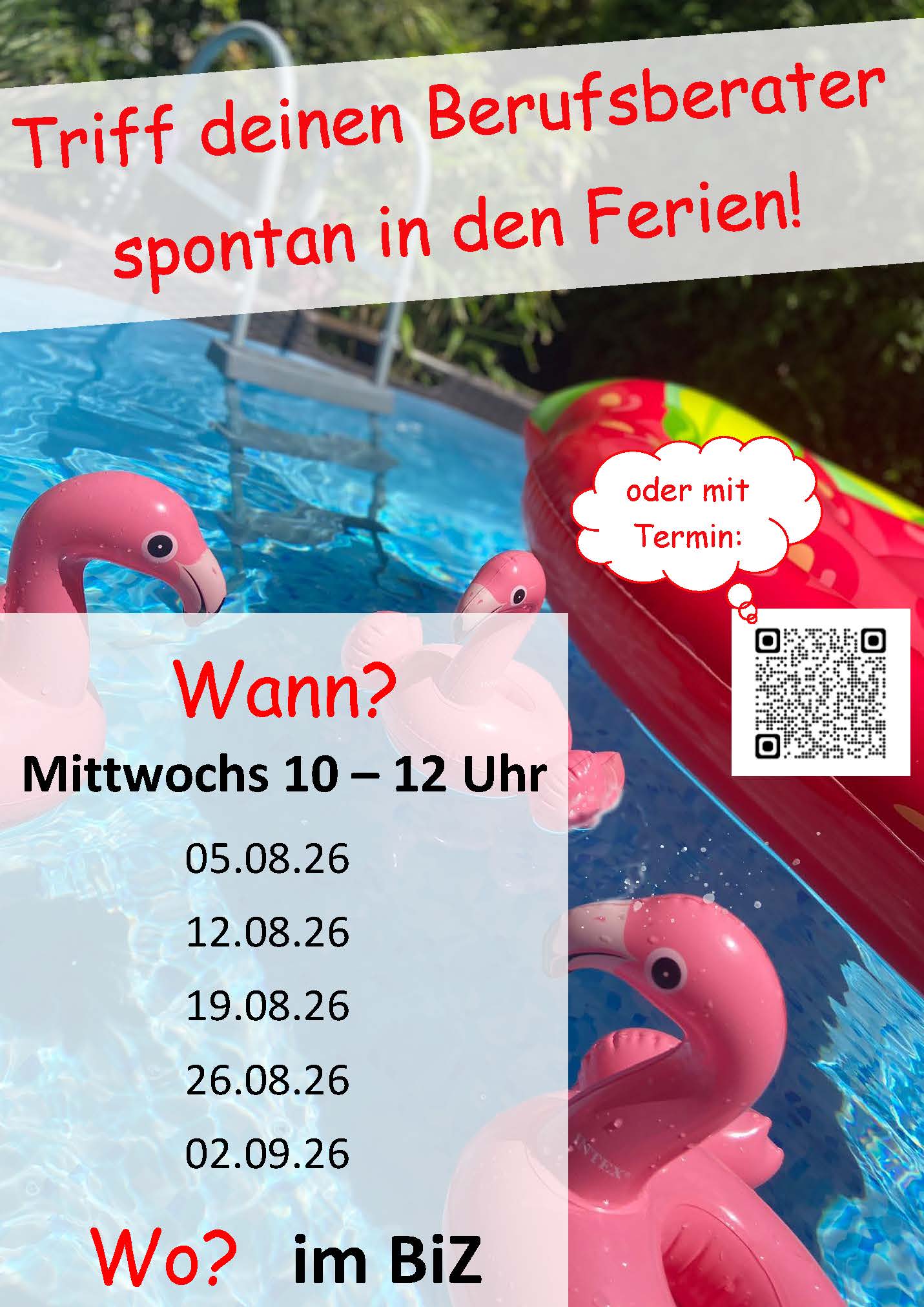 Sommeraktion Triff deinen Berufsberater in den Sommerferien