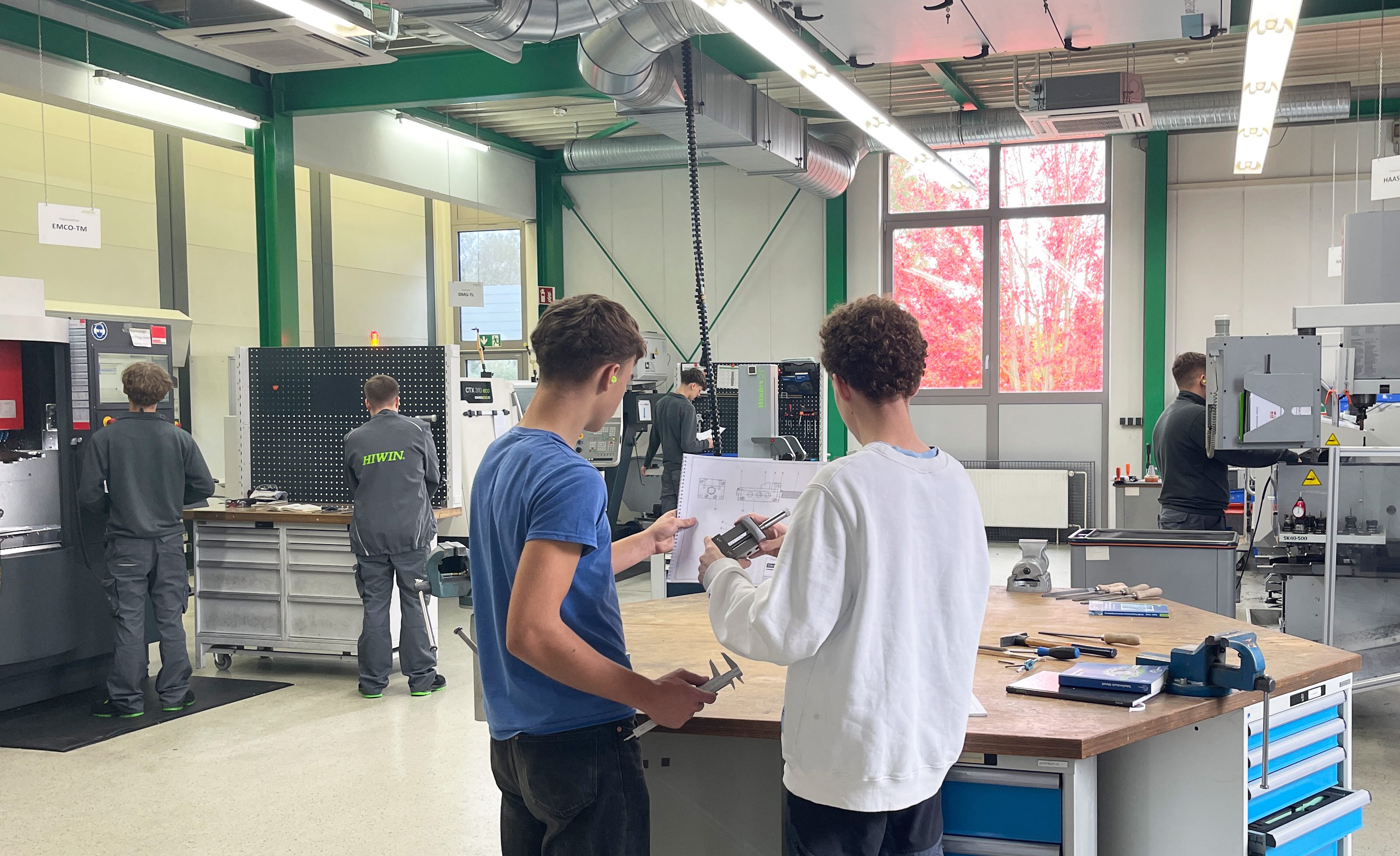 Praktikanten der Ausbildungswerkstatt