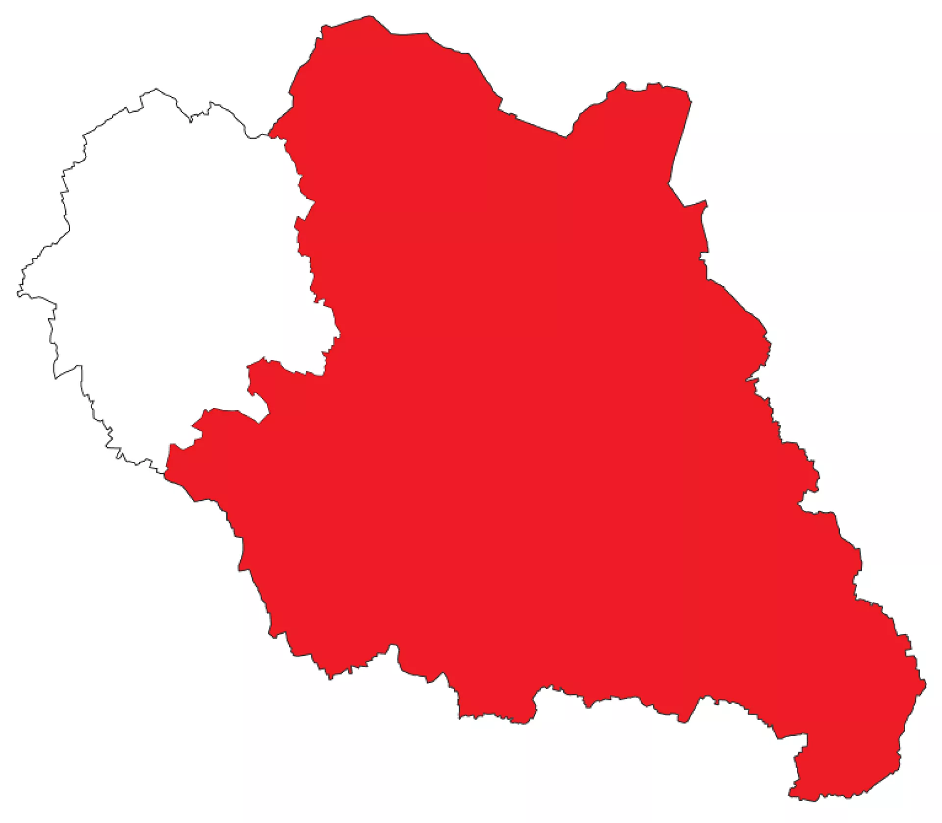 Karte Warendorf rot