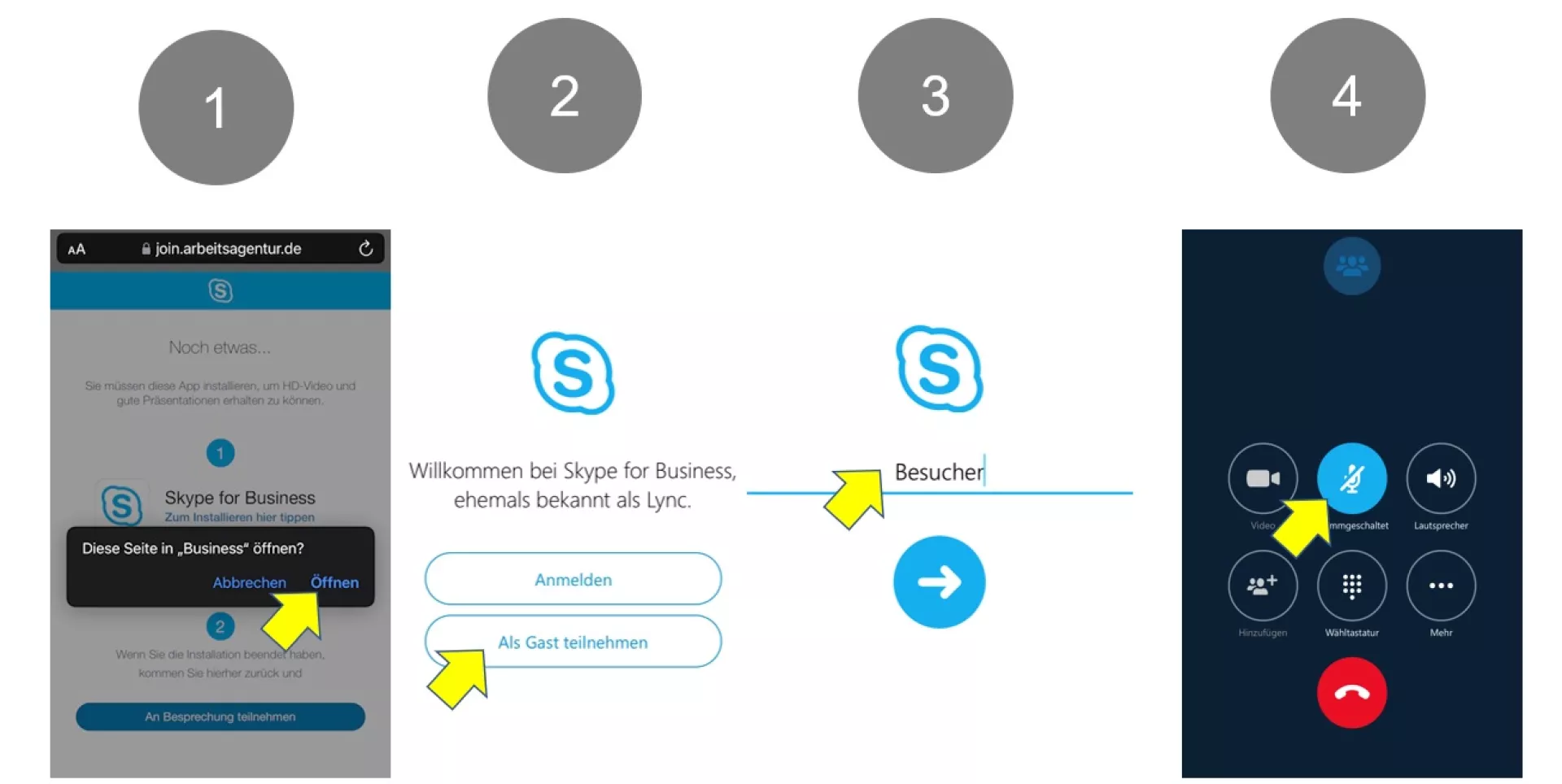 Skype for Business App - Schritte zum Start per Smartphone/Tablet