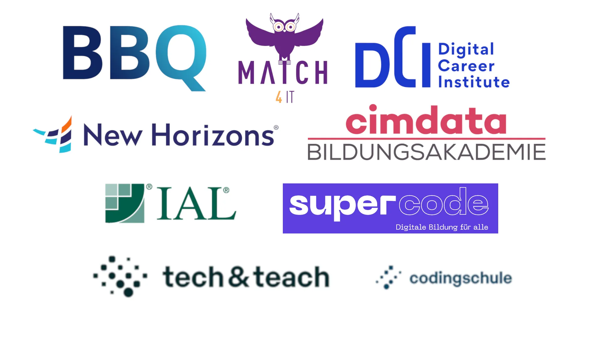 Logos der teilnehmenden Bildungsträger