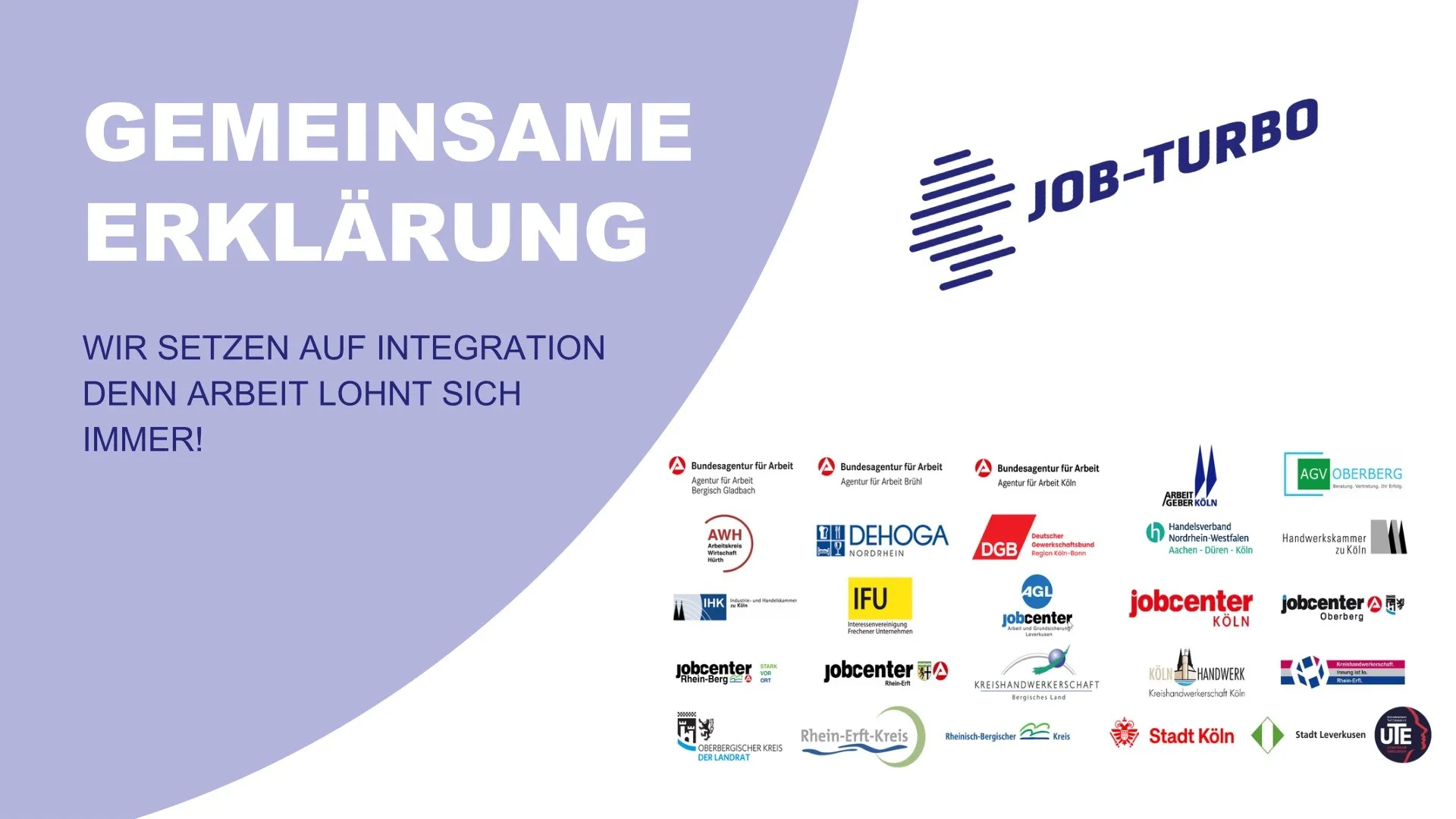 Logos der Partner der Initiative Jobturbo