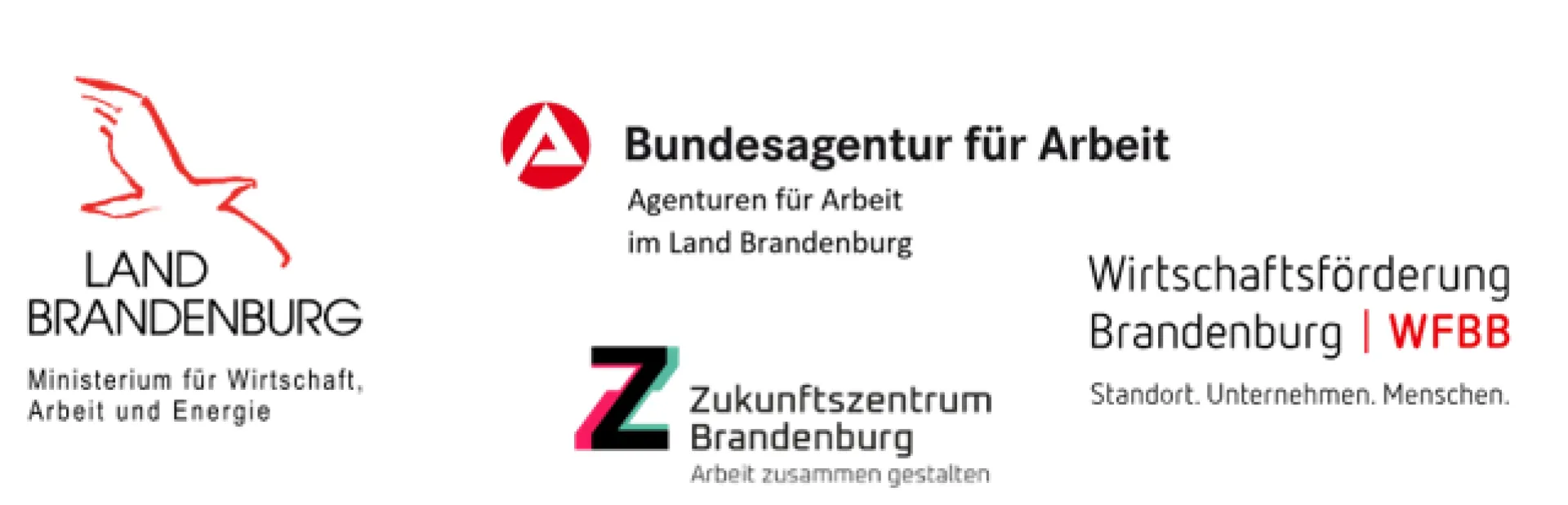 Logos der Weiterbildungsakteure im Land Brandenburg