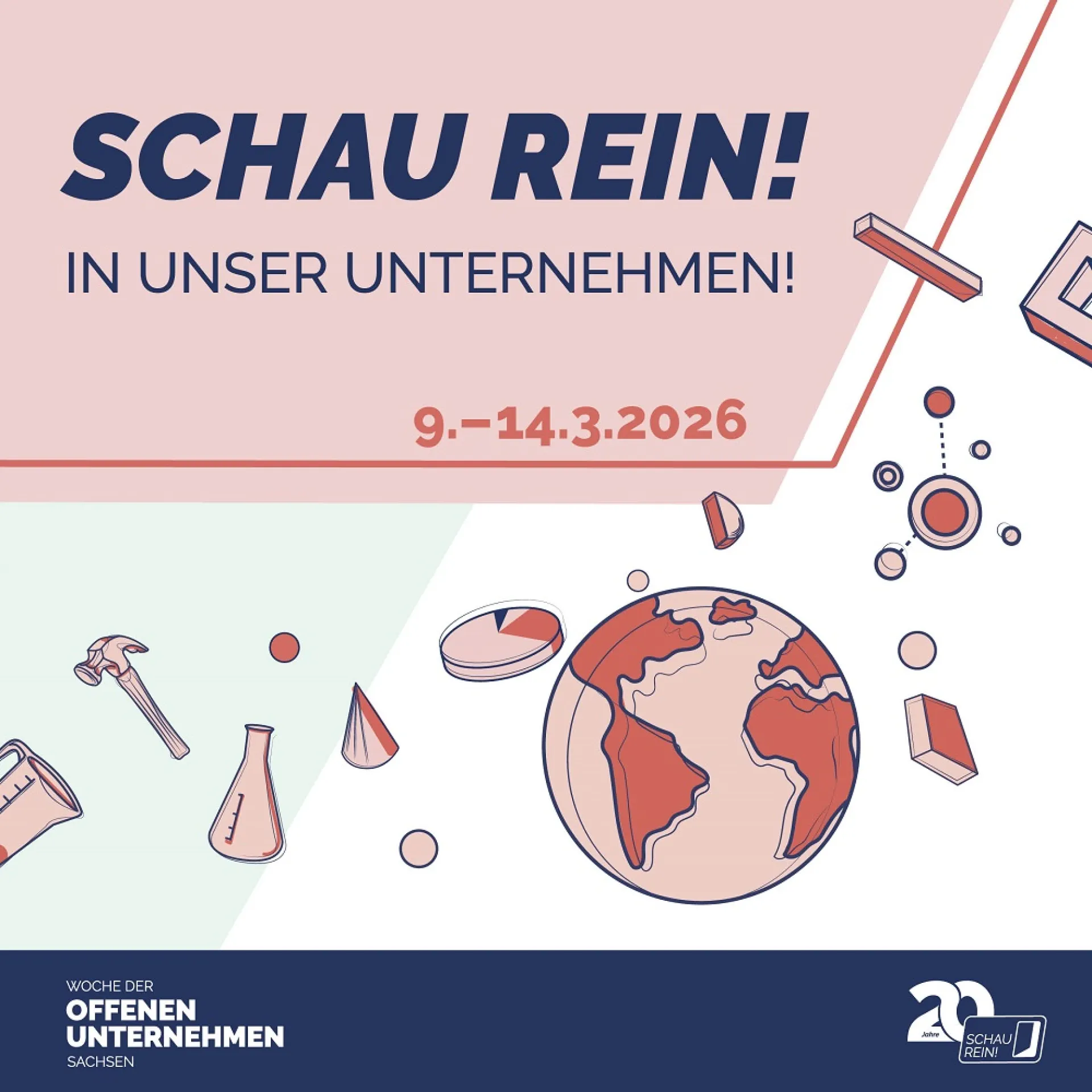 Banner für Schau-rein, Woche der offenen Unternehmen in Sachsen