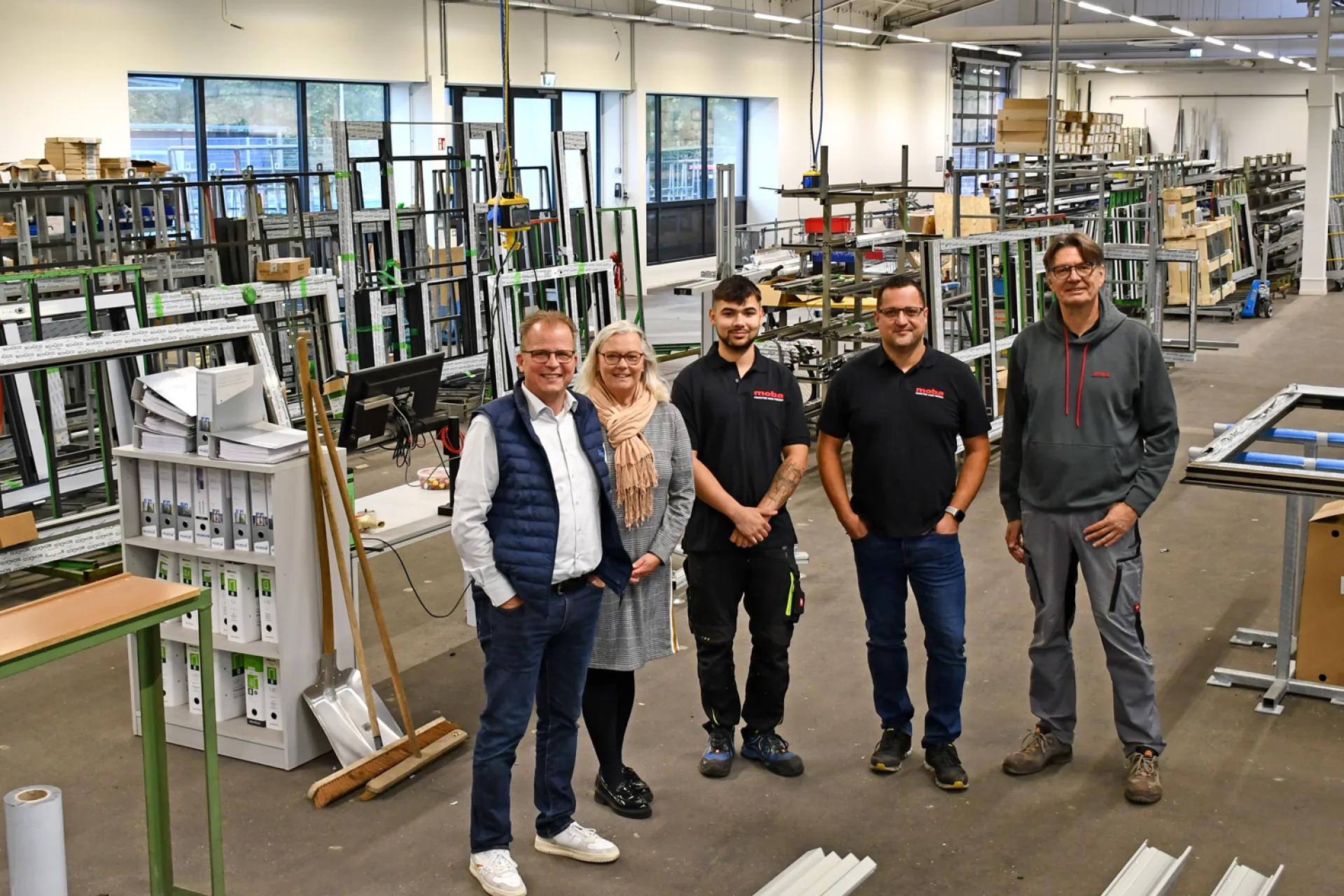 Praktikant John Gremmes in der Firma MOBA FENSTER + TÜREN GmbH