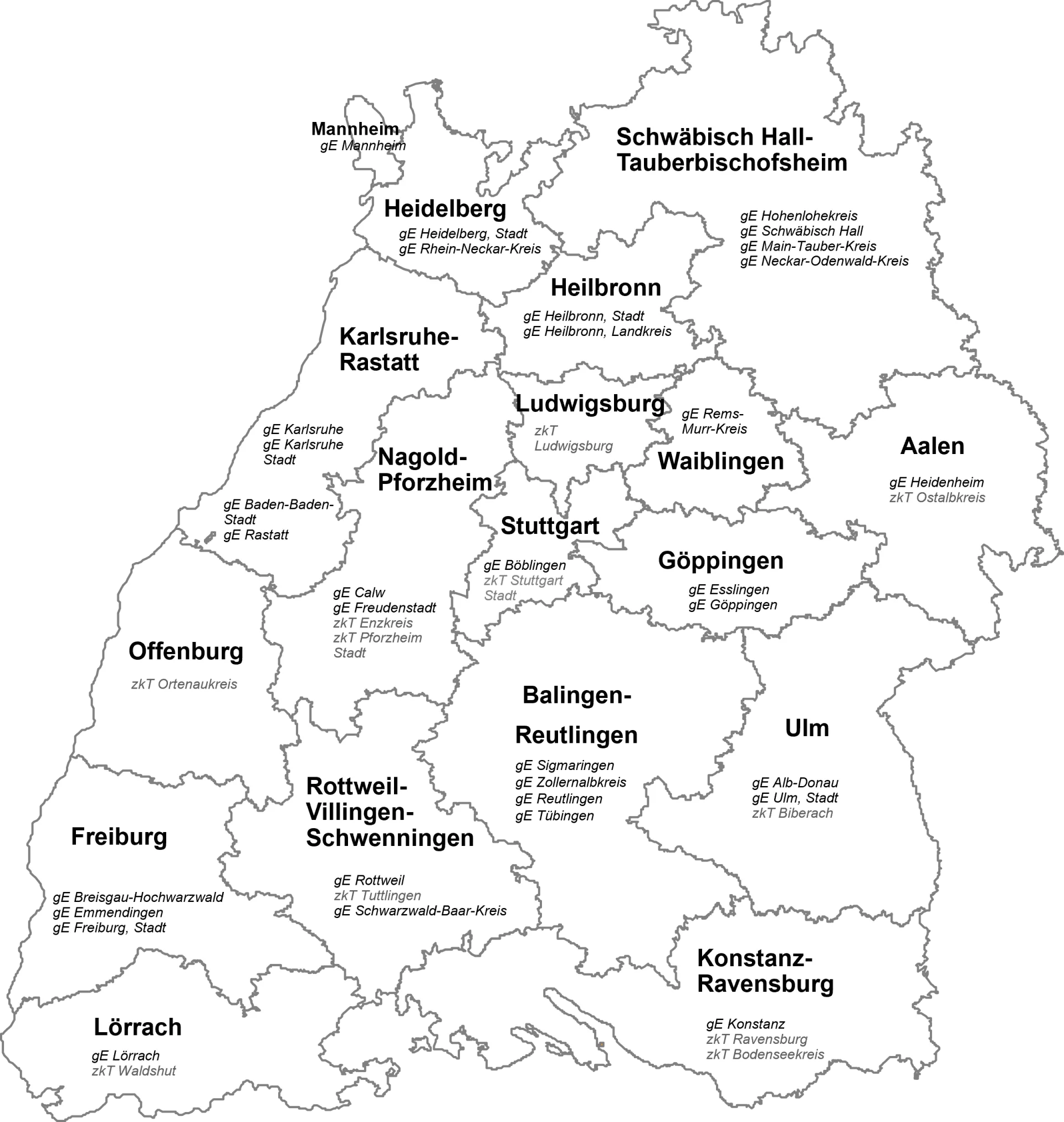 Agenturbezirke BW