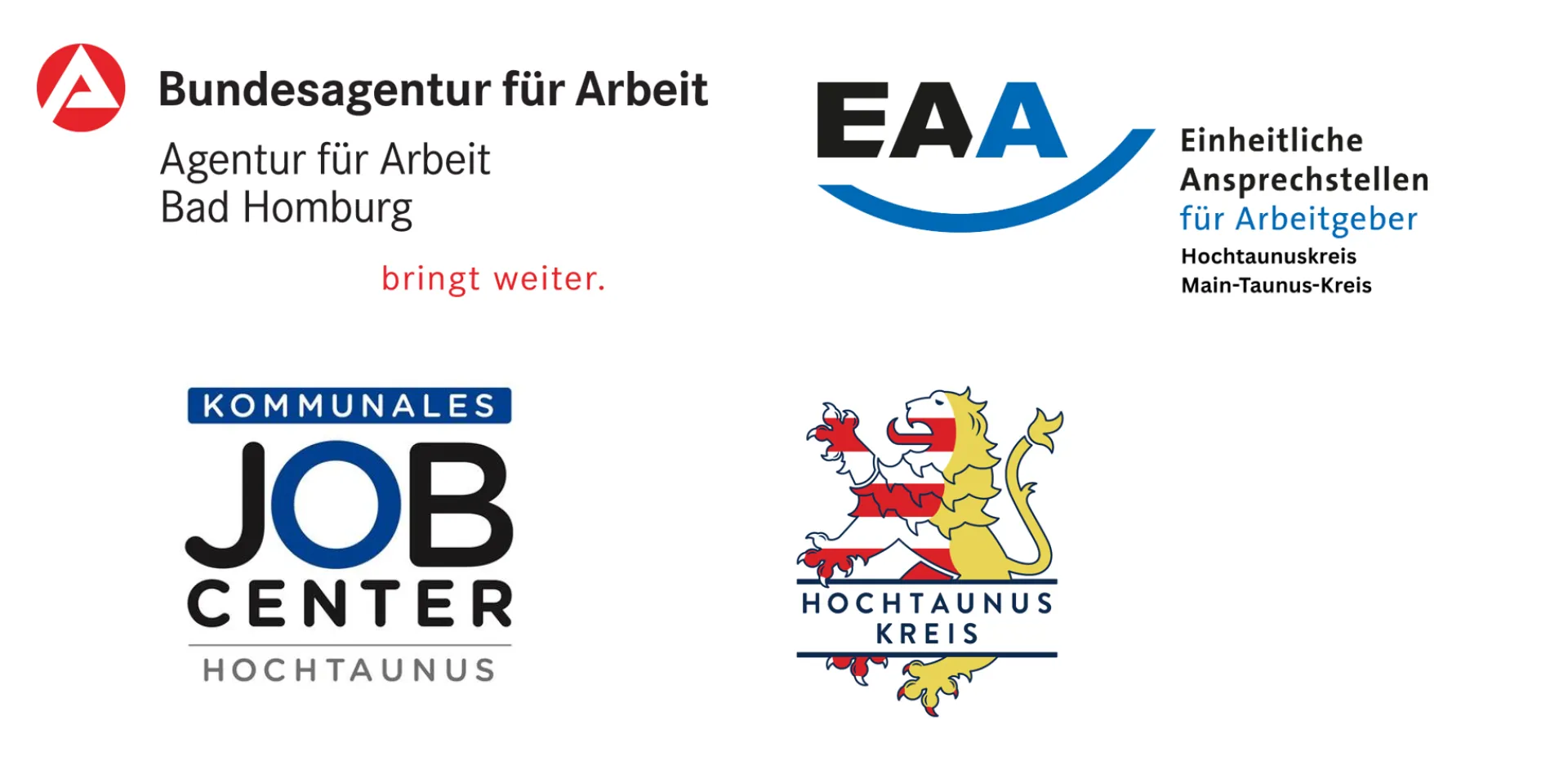 Logo Agentur für Arbeit Bad Homburg, Jobcenter Hochtaunuskreis, Hochtaunuskreis, Einheitliche Ansprechpartner für Arbeitgeber
