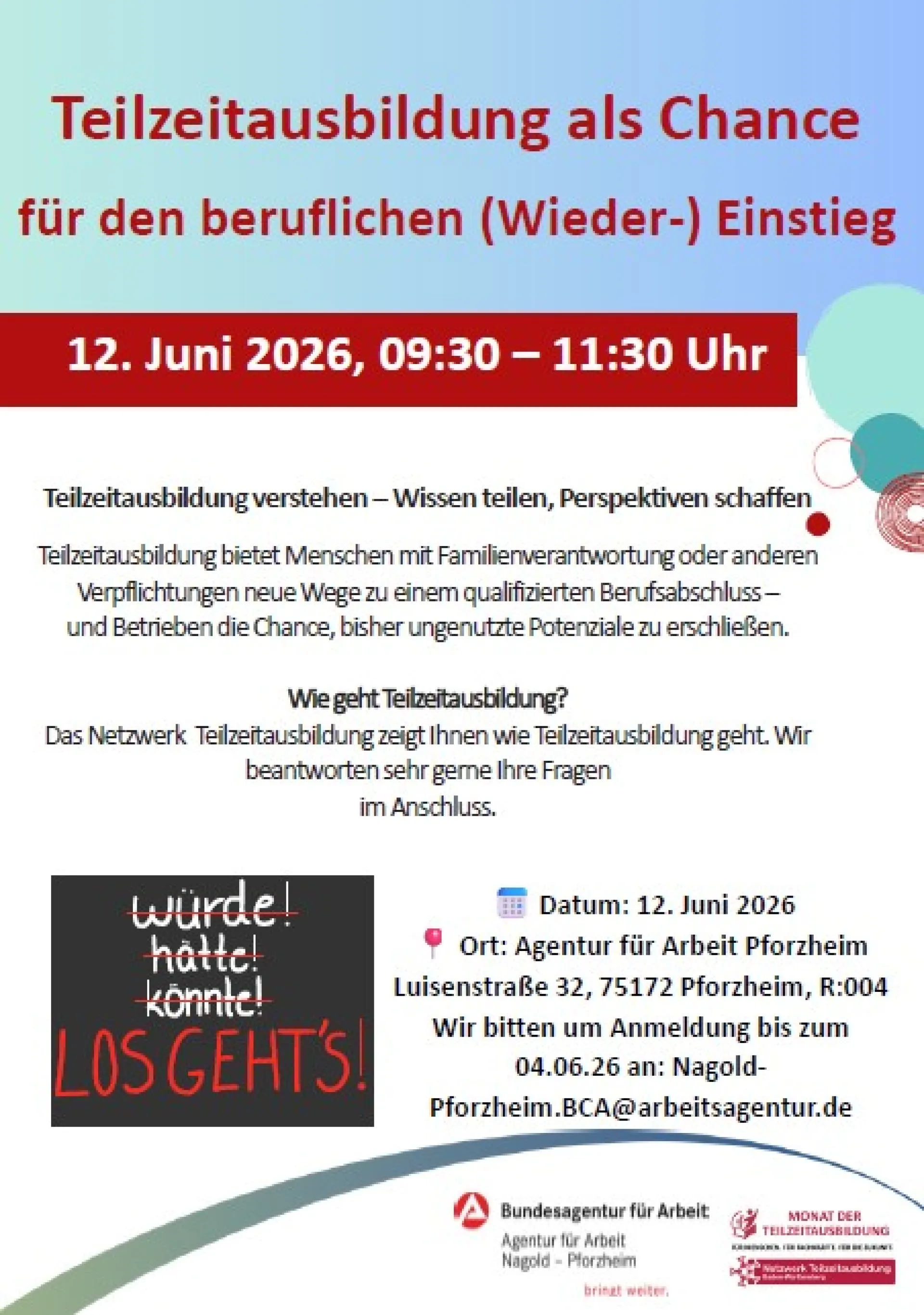 Teilzeitausbildung als Chance