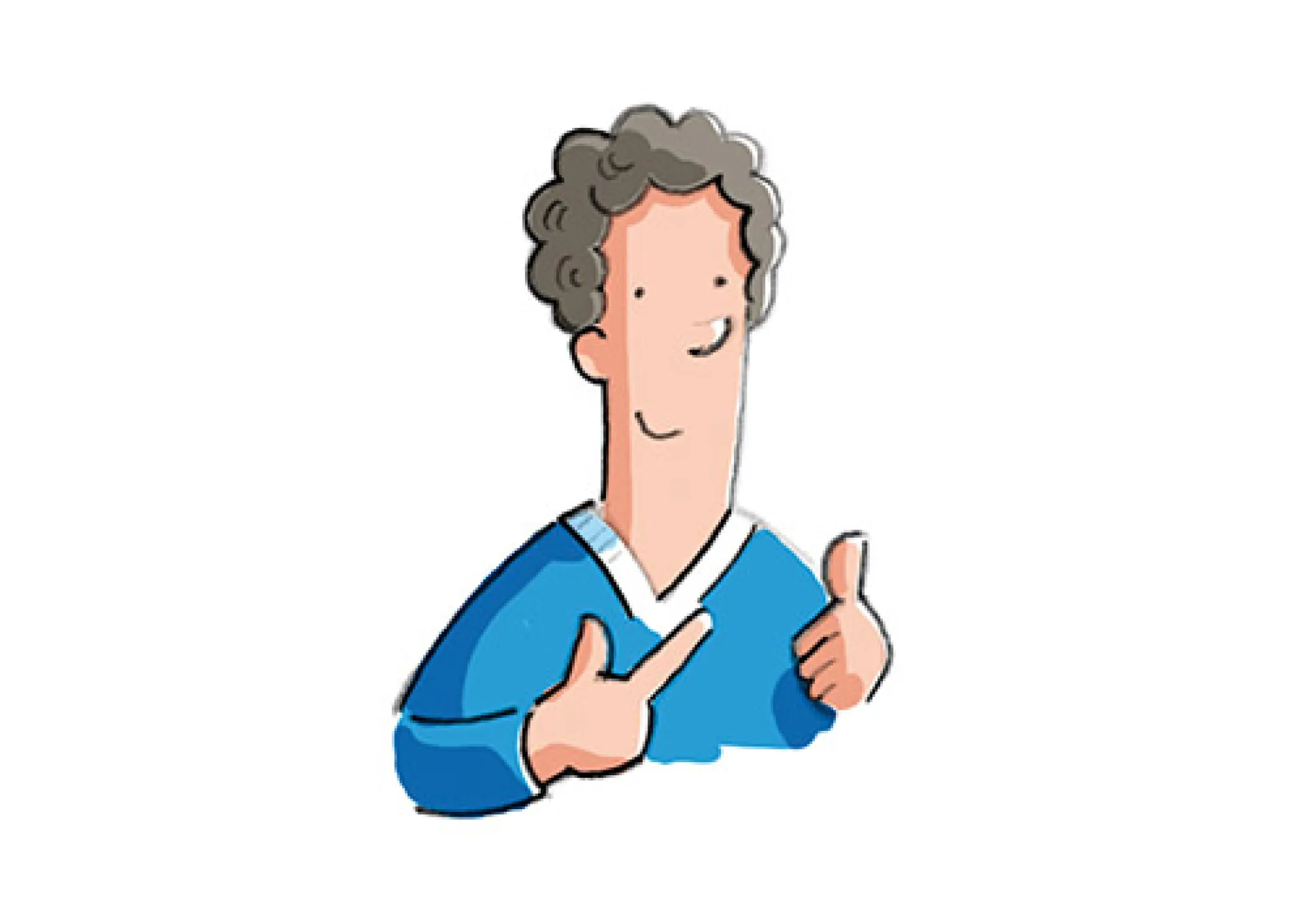 Bild von einem Mann mit Daumen hoch